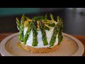 Un cheesecake salé, ça vous tente ? Fromage de chèvre frais et asperges... regardez !