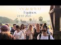 ទិដ្ឋភាពកាលពីថ្ងៃទី 22 ខែ 3 ឆ្នាំ 2025 នៅប្រាសាទអង្គរវត្ត មានមនុស្សច្រើនណាស់បានទៅមើលថ្ងៃរះ