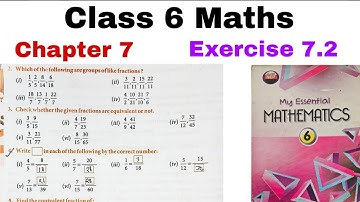 Class 6 Maths | My Essential Mathematics | Chapter 7 Fractions | Exercise 7.2 | NEP | in Hindi