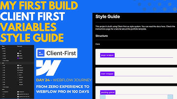 Building Webflow Client-First Portfolio Template - Variables, Style Guide [PART 1]