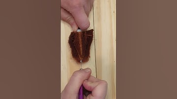 brown thread cutting #visuallysatisfying #oddlysatisfying #threadcutting #asmr #visualasmr