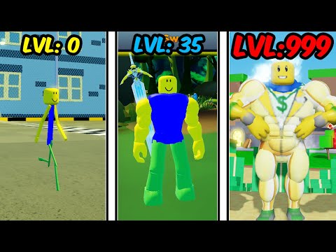 Rich Noob Becomes the STRONGEST in Roblox Strongman Simulator