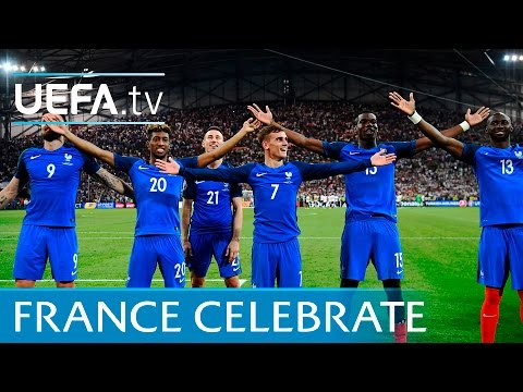 France celebrations vs Germany in full. Iceland's hand clap