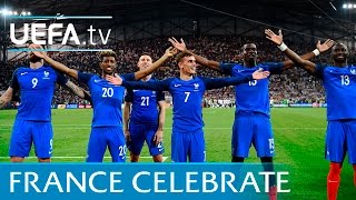France Celebrations Vs Germany In Full. Icelands Hand Clap