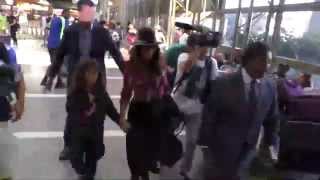 Salma Hayek and daughter Valentina Paloma Pinault departing LAX Airport