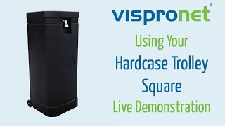 Portable Tradeshow Display Case Setup - Hardcase Trolley Square