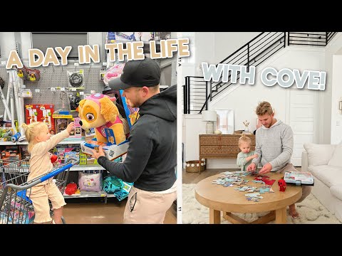 a day in my life as a dad! hanging out with cove + new toys!
