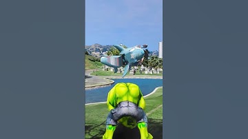When Hulk Uses Smash to Help a Shark... RIP! 🦈💥 #gta5funny