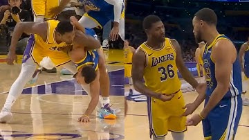 Steph Curry and Marcus Smart have words after Smart tried to injure Curry