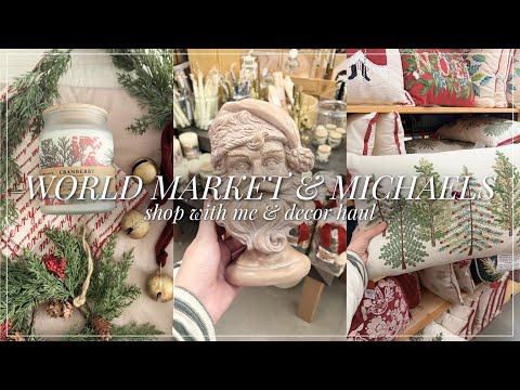 World Market & Michaels Christmas Decor Shopping & Haul 🎄| 2025 Christmas Decor Shop With Me