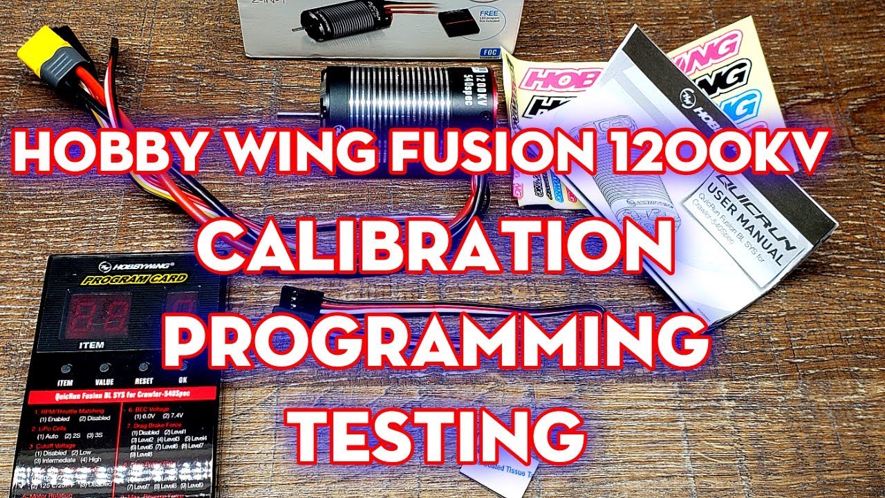 Hobby Wing Fusion 1200kv brushless combo calibration programming