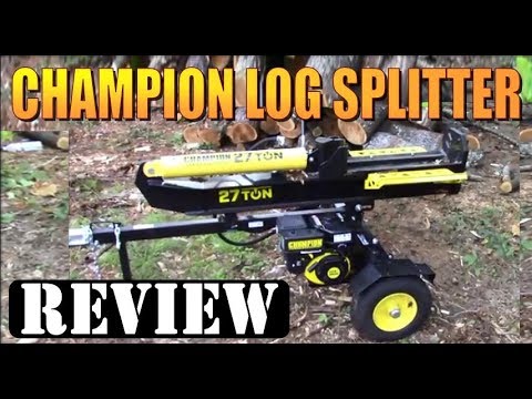 CHAMPION 27 TON LOG SPLITTER REVIEW - YouTube