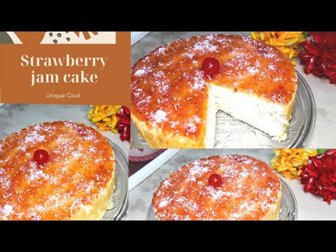 Video: Cake With Strawberries And Apple Juice Jelly
