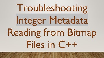 Troubleshooting Integer Metadata Reading from Bitmap Files in C++