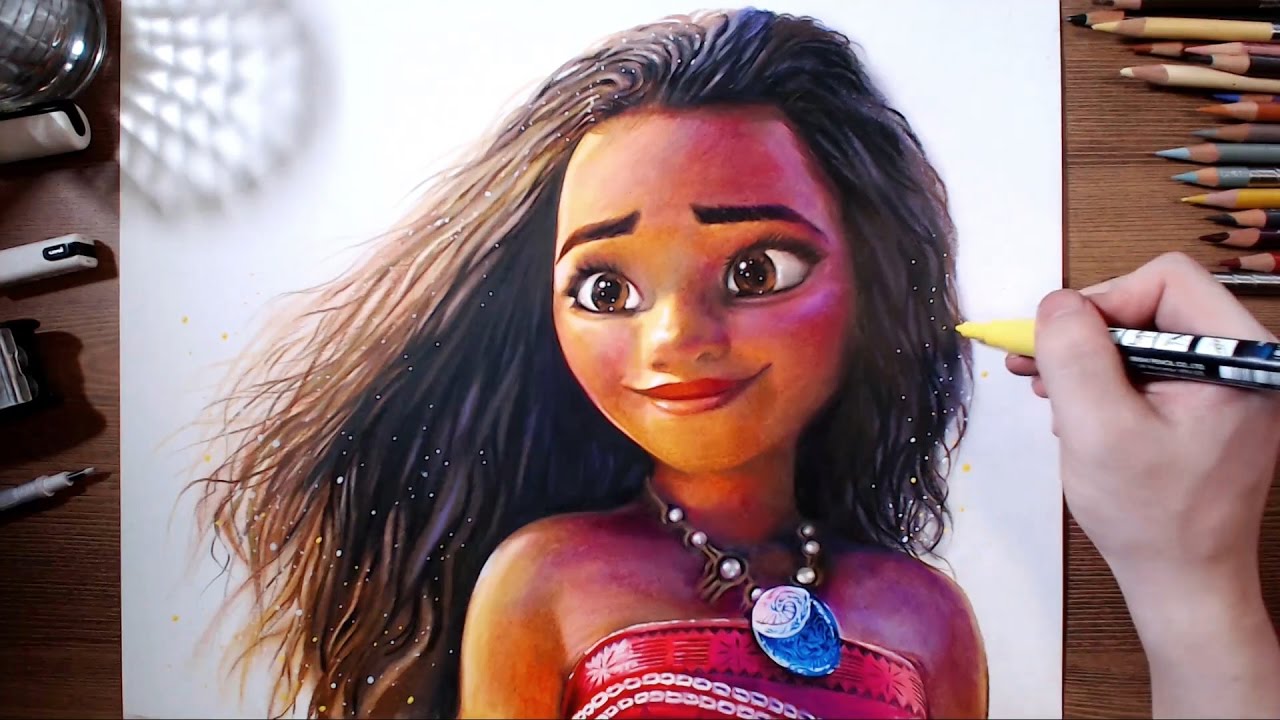 How To Draw Moana Step By Step