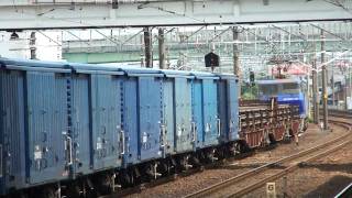 【HD】EF200-19牽引の3460レ レール満載チキを従えて清洲駅を通過