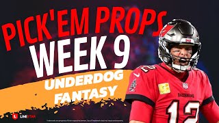 Underdog Fantasy Pick'Em Week 9 🔒 The 5 Best NFL Player Props this week on UD.
