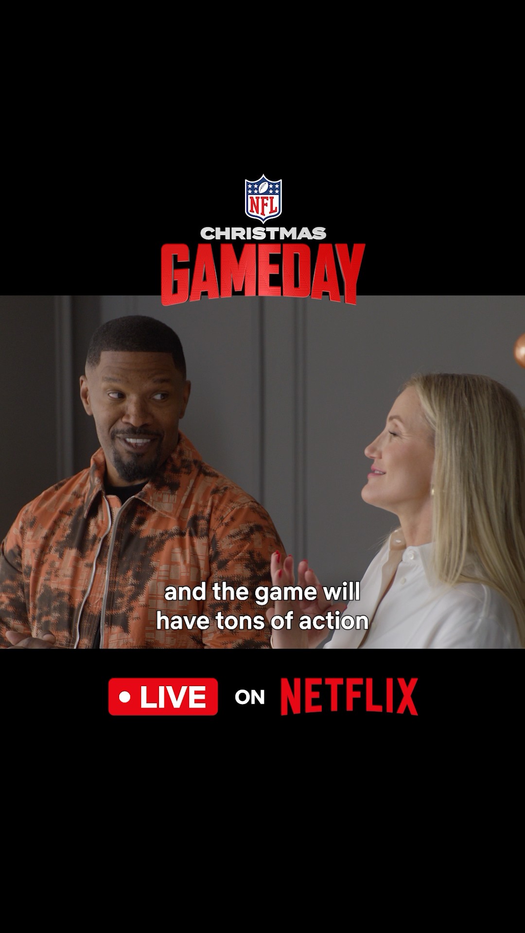 Cameron Diaz and Jamie Foxx are Ready for Christmas Gameday