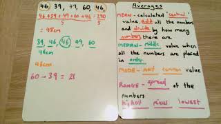 Averages (Introduction) - Mean, Median, Mode and Range