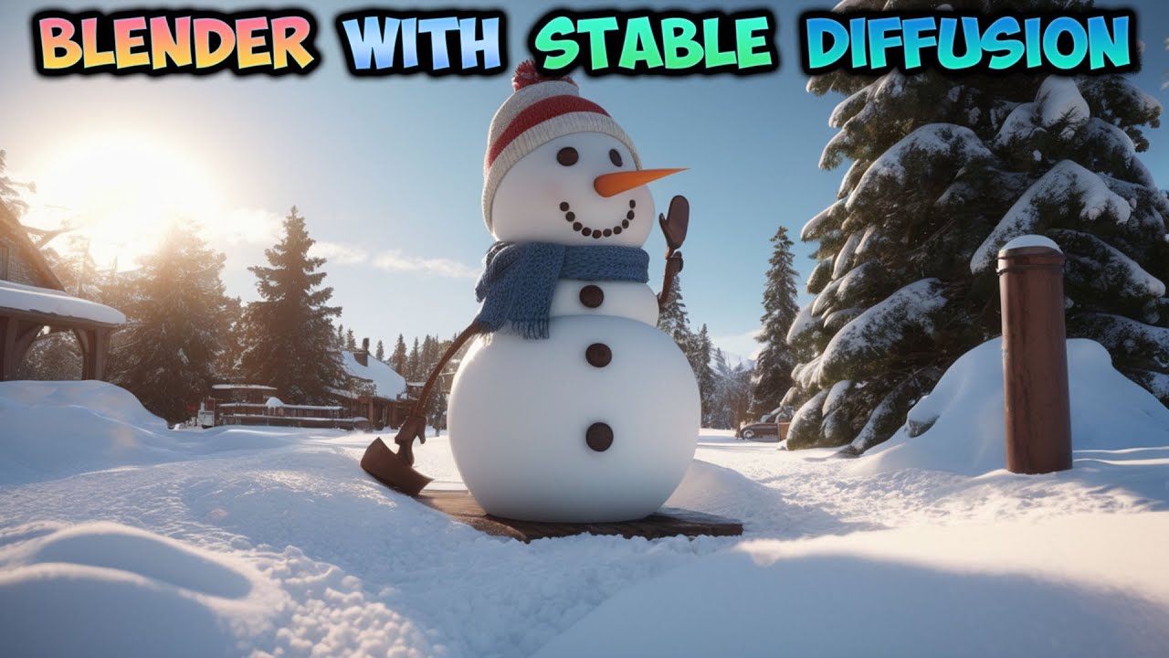 Blender with Stable Diffusion XL Tutorial - Winter scenery - img2img ...
