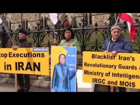 Ottawa, Canada—March 17, 2024: MEK Supporters Rally in Solidarity With the Iran Revolution.