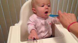 Hilarious Baby Who Won't Eat From Daddy