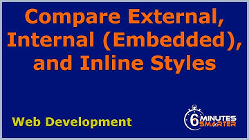 Compare External, Internal (Embedded), and Inline Styles