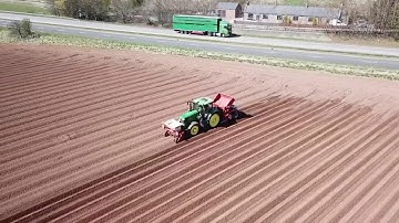JD 6195R with Grimme Potato planter