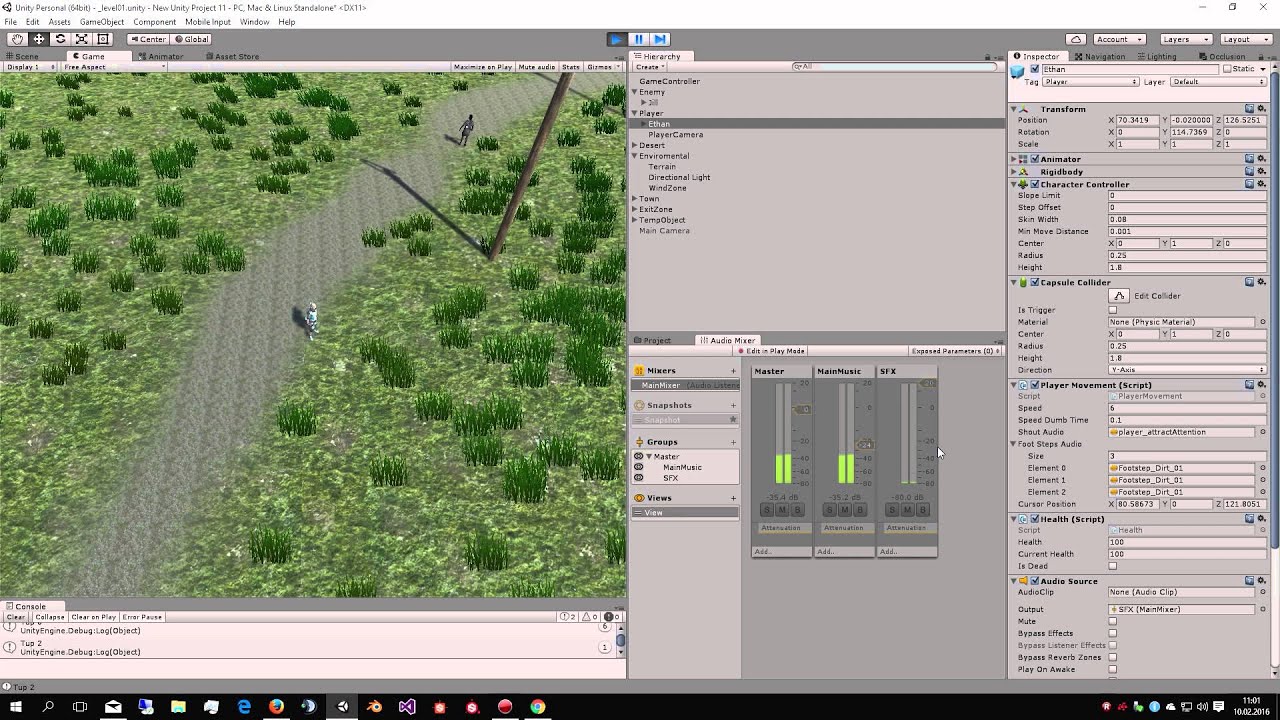 Podstawy Unity 3D - Lekcja 13 - Dzwięk w grze (część 01) - YouTube