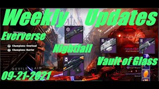 Destiny 2: Week 5 Nightfall, Bright Dust Cosmetics, and Master Vog Sept 21st