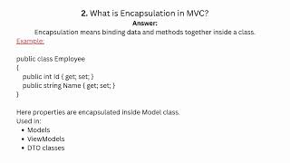 Top OOPs Interview Questions in ASP.NET MVC | .NET Interview Questions | MVC OOPs Concepts