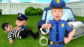 Catch a Thief In A Police Car  Baby Police Song  Funny Songs & Nursery Rhymes  Rosoo Nursery