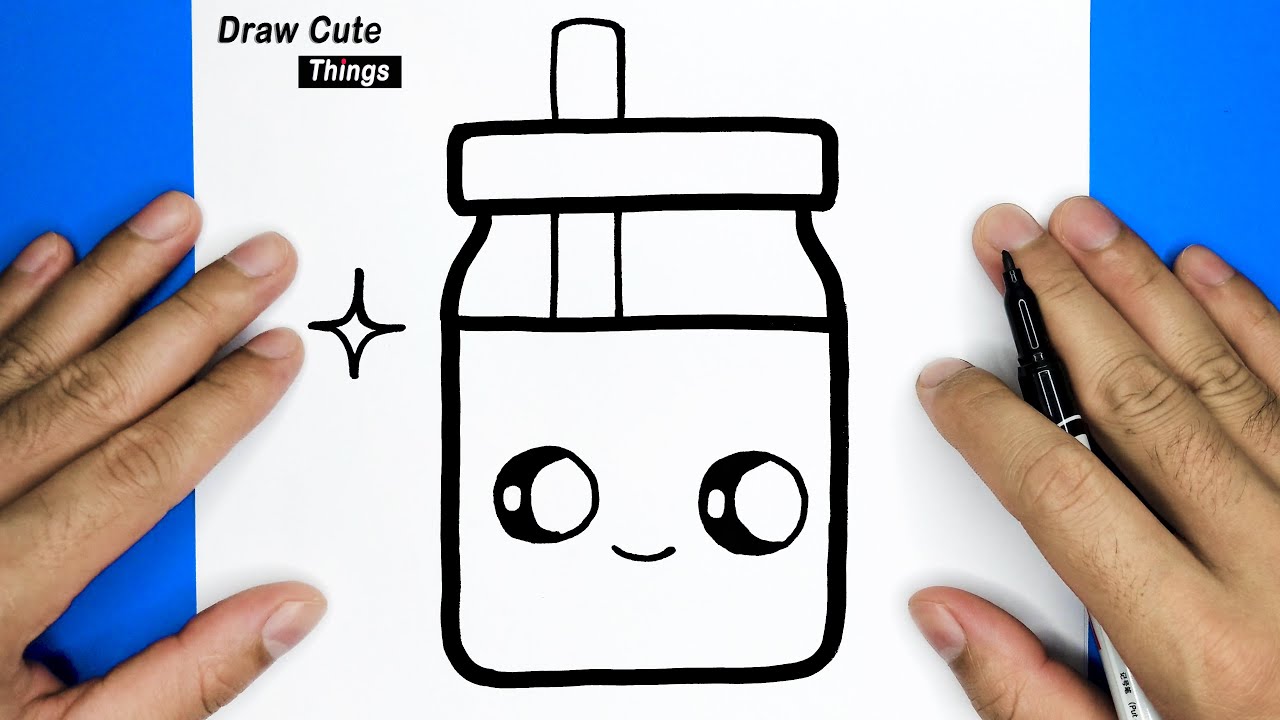 HOW TO DRAW A CUTE CUP DRINK ,STEP BY STEP ,DRAW CUTE THINGS 