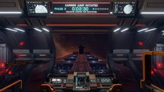 Elite Dangerous  Victory Class Fleet Carrier Jumping Sequence (Captain's Seat  Blaine ATC)