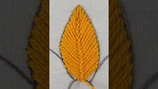 hand embroidery tutorial !! Very easy fly stitch amazing flower sewing #embroidery #shorts