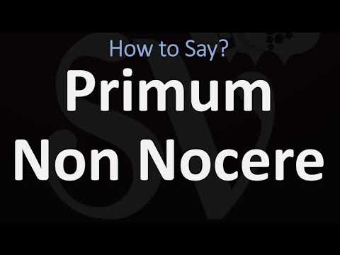 Video: Ano ang ibig sabihin ng primum non nocere?