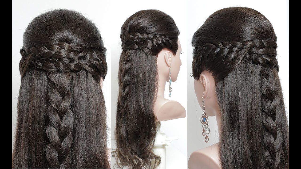 Simple Everyday Hairstyle With Puff For Long Hair Tutorial Youtube
