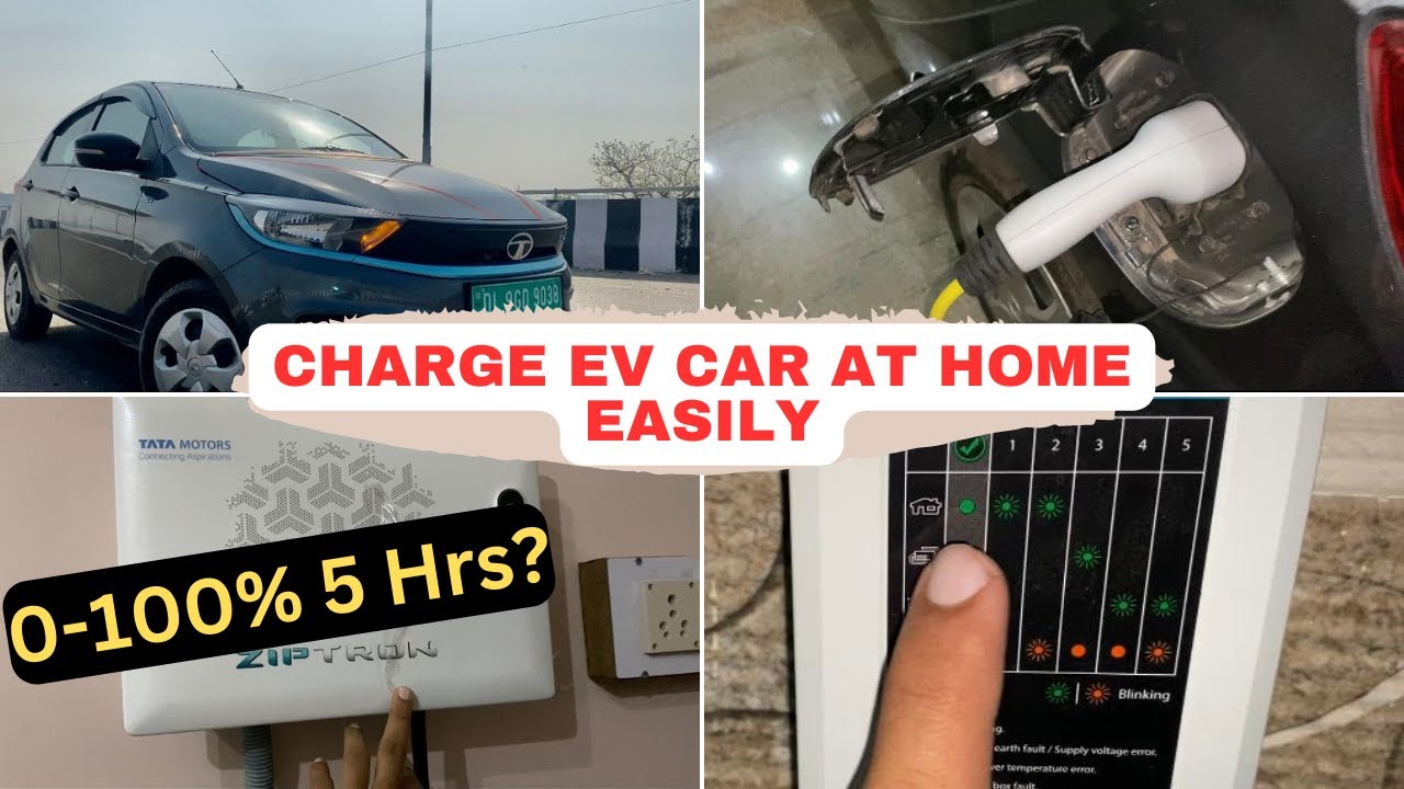 Tiago EV Charging Test Itna Slow Charger😩 How to charge EV at Home Home charger 👍or👎 YouTube
