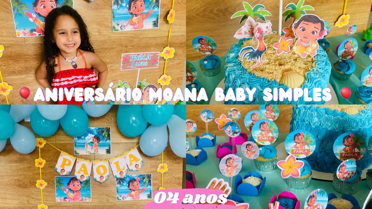 Moana baby 🌺  Moana festa infantil, Festa moana, Aniversário moana