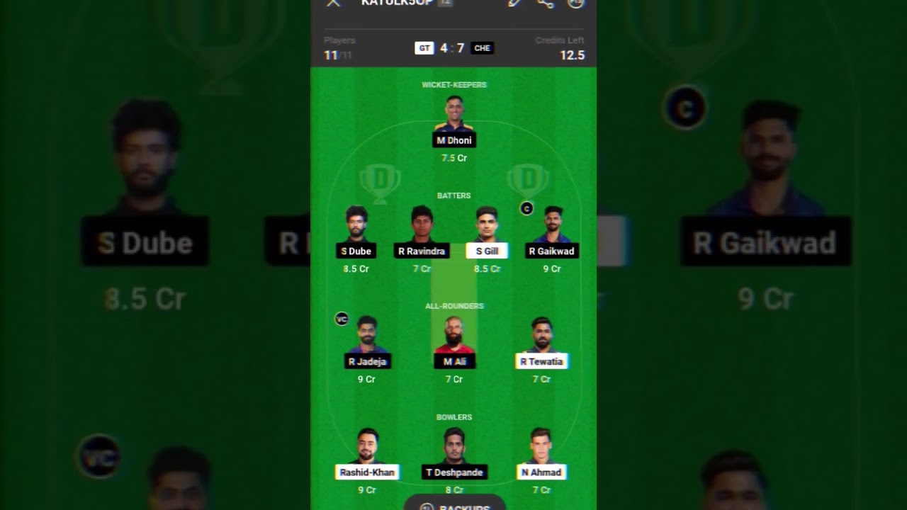 CSK vs GT Dream 11 Lineup Out Team | Create CSK vs GT Dream 11 Winning Team 