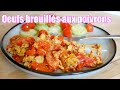 Oeufs brouillés aux poivrons 🌶️🥚