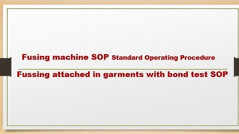 Fusing procedure in garments industry!Fusing machine SOP& bond test SOP #garments #youtubviralvideo 