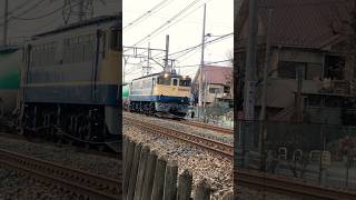 EF652067 タキ　E233すれ違い　高崎線　貨物　国鉄　特急色　2023年12月