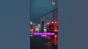 Cháy nhà xưởng trong mưa, cảnh sát sử dụng robot dập lửa một bước tiến lớn trong công tác chữa cháy!