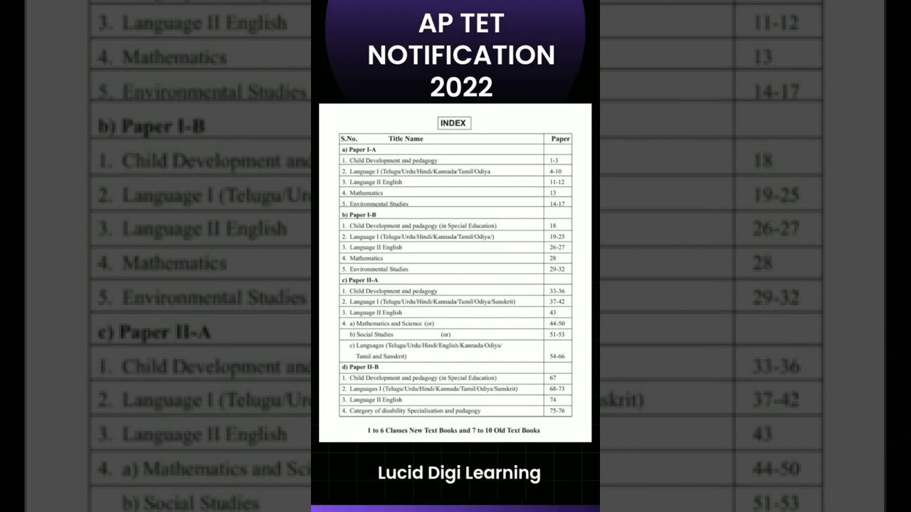 AP TET 2022 || Notification Released || Lucid Digi Learning