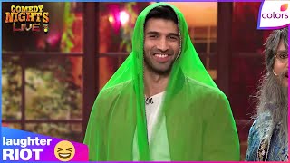 Comedy Nights Live Aditya Roy Kapoor Does Acting Of Vidya Balan Colors Tv