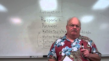 Dawalt lectures Litigation Responding to a complaint Answers and motions