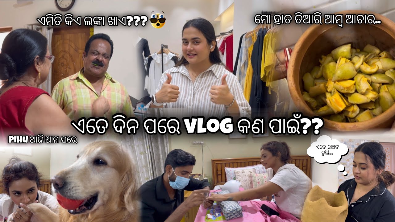 ଏତେ ଦିନ ପରେ vlog || Pihu ଆଜି ଆମ ଘରେ || ମୋ ହାତ ତିଆରି ଆମ୍ବ ଆଚାର ||ଏମିତି କିଏ ଲଙ୍କା ଖାଏ? #architamohanty