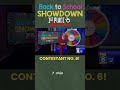 Back to School Showdown contestant No. 6
