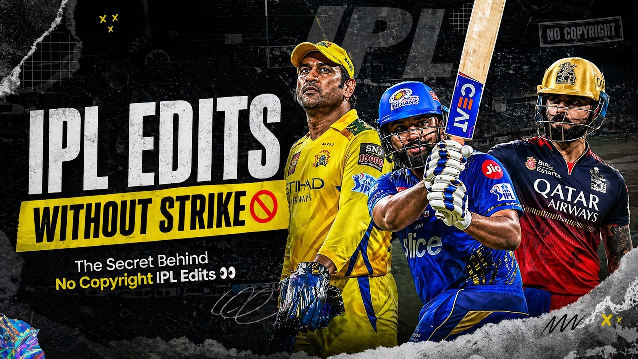 The Secret Behind No Copyright IPL Edits 👀 #ipl2026 #viratkohli #msdhoni #copyrightfree #trending